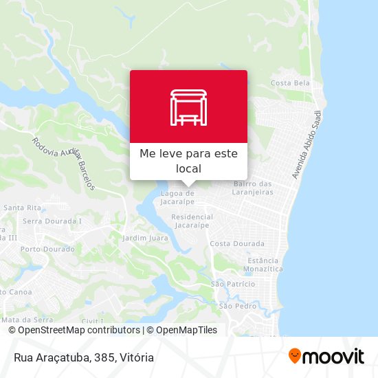 Rua Araçatuba, 385 mapa