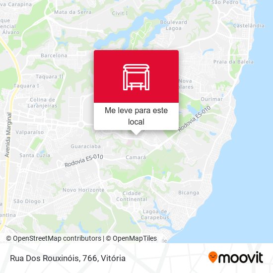 Rua Dos Rouxinóis, 766 mapa