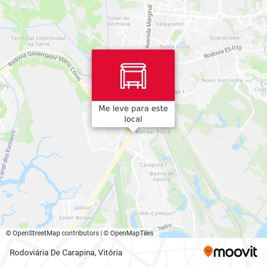 Rodoviária De Carapina mapa