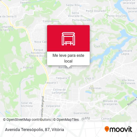 Avenida Teresópolis, 87 mapa