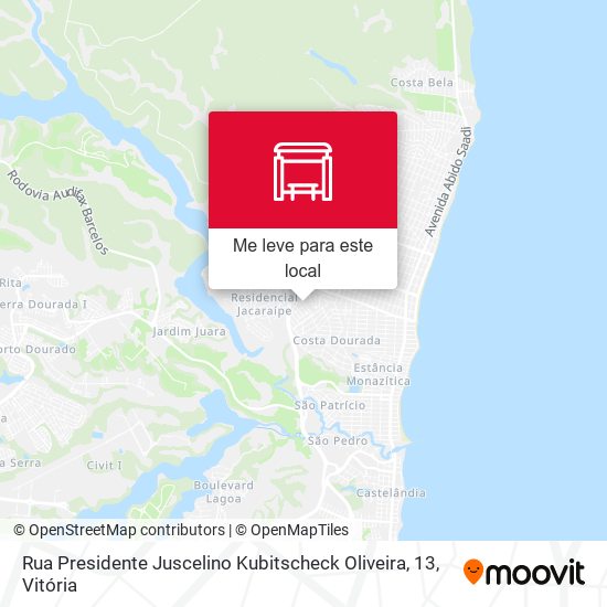 Rua Presidente Juscelino Kubitscheck Oliveira, 13 mapa