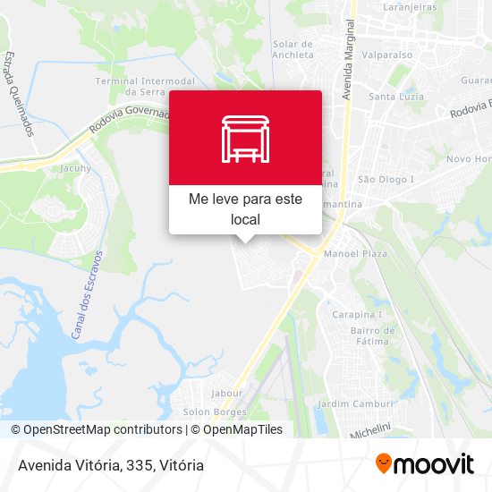 Avenida Vitória, 335 mapa