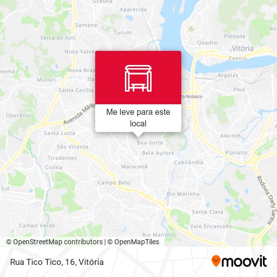 Rua Tico Tico, 16 mapa
