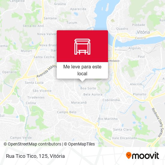 Rua Tico Tico, 125 mapa