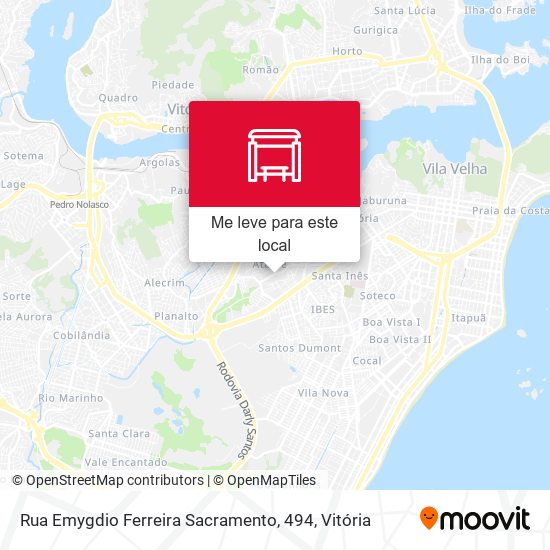 Rua Emygdio Ferreira Sacramento, 494 mapa