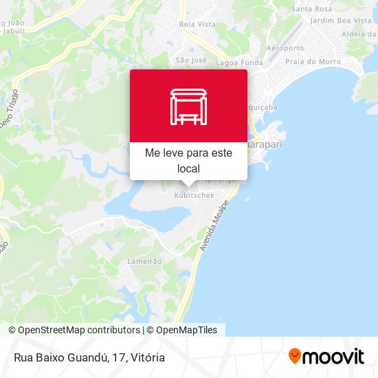 Rua Baixo Guandú, 17 mapa