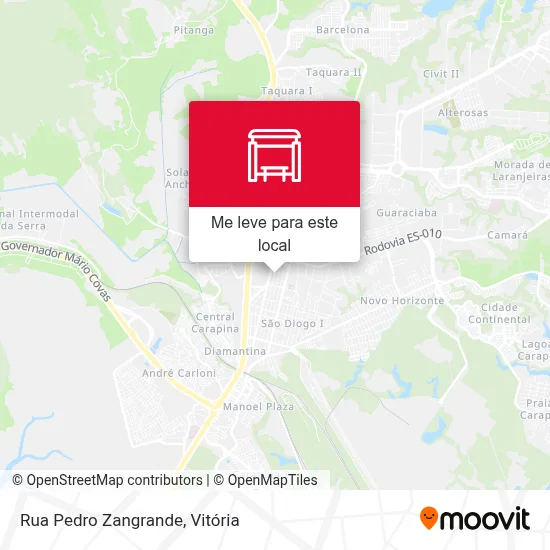 Rua Pedro Zangrande mapa
