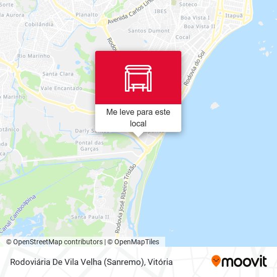 Rodoviária De Vila Velha (Sanremo) mapa