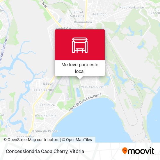 Concessionária Caoa Cherry mapa