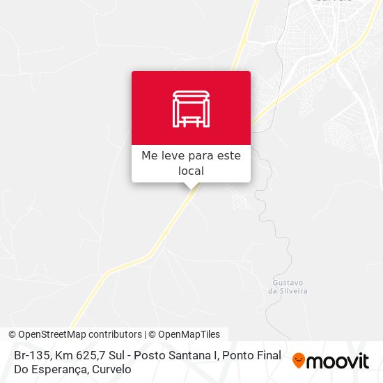 Br-135, Km 625,7 Sul - Posto Santana I, Ponto Final Do Esperança mapa