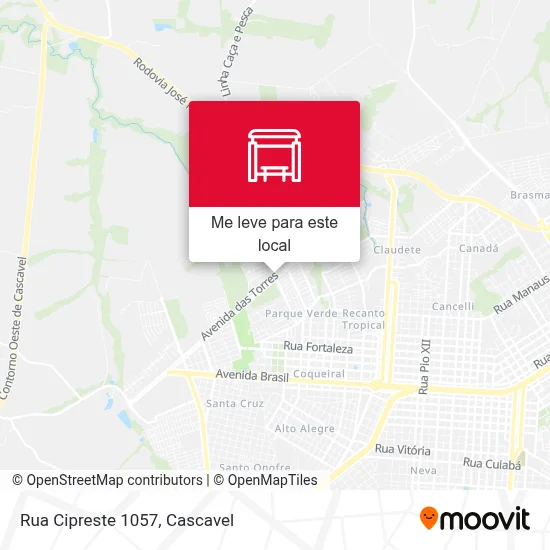 Rua Cipreste 1057 mapa