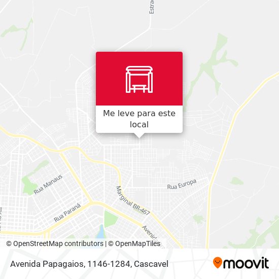 Avenida Papagaios, 1146-1284 mapa