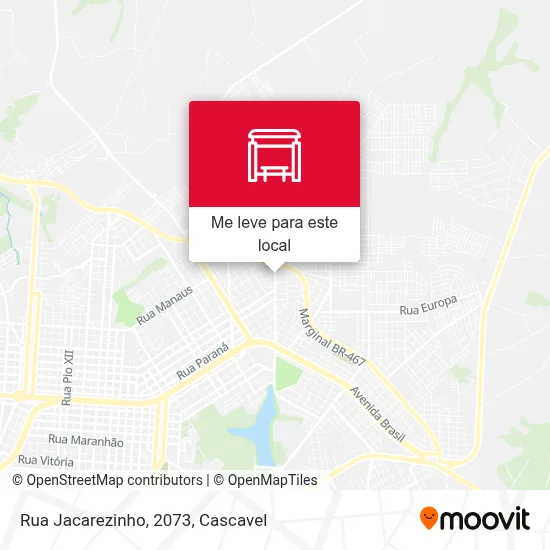 Rua Jacarezinho, 2073 mapa