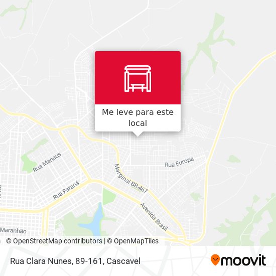 Rua Clara Nunes, 89-161 mapa