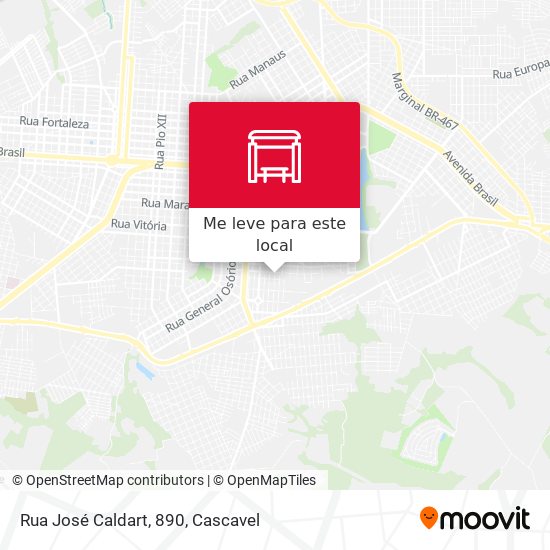 Rua José Caldart, 890 mapa
