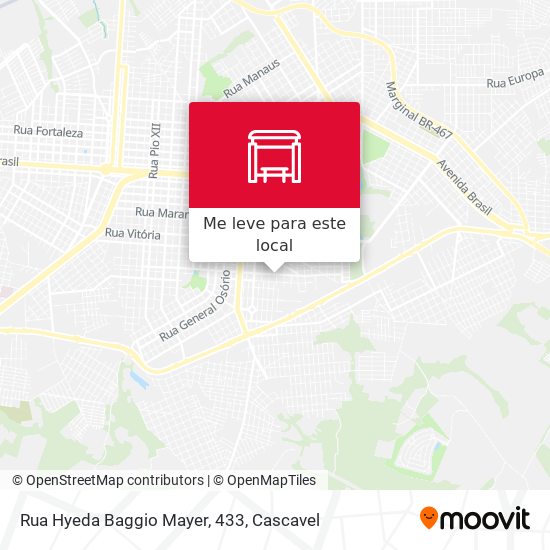 Rua Hyeda Baggio Mayer, 433 mapa