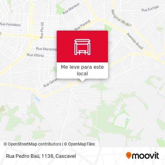 Rua Pedro Baú, 1138 mapa