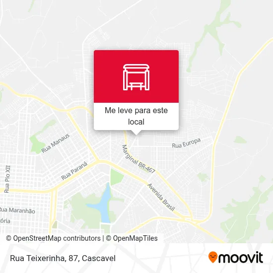 Rua Teixerinha, 87 mapa