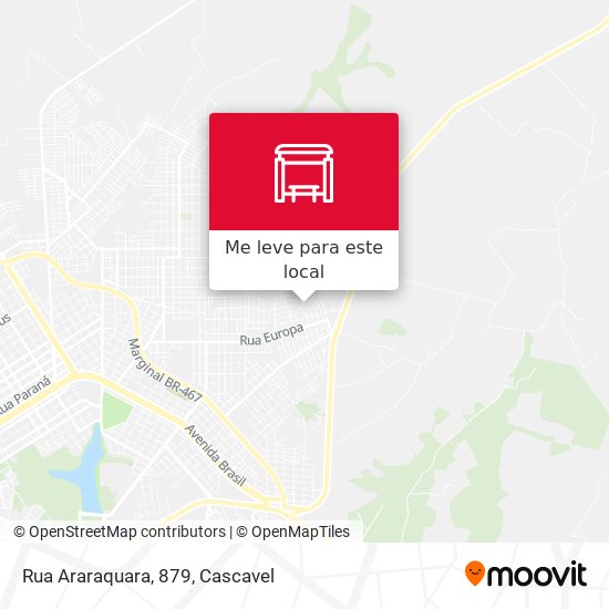 Rua Araraquara, 879 mapa