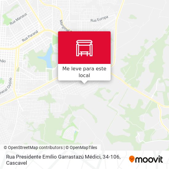 Rua Presidente Emílio Garrastazú Médici, 34-106 mapa