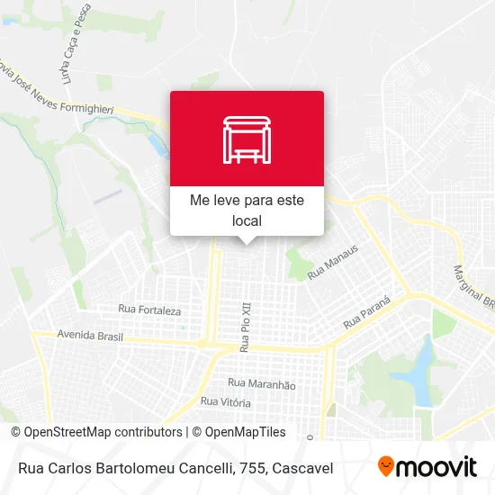 Rua Carlos Bartolomeu Cancelli, 755 mapa