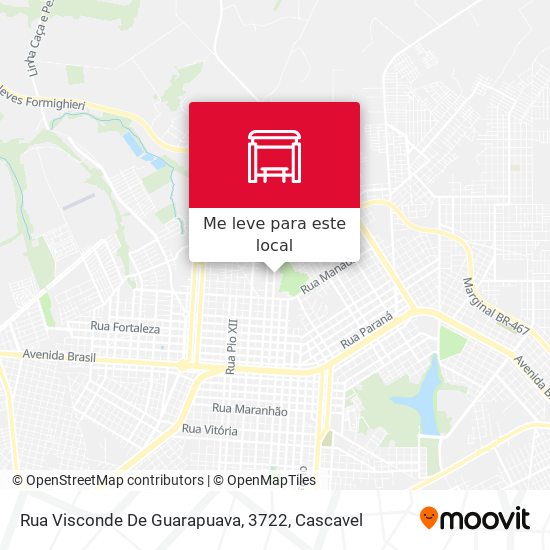 Rua Visconde De Guarapuava, 3722 mapa