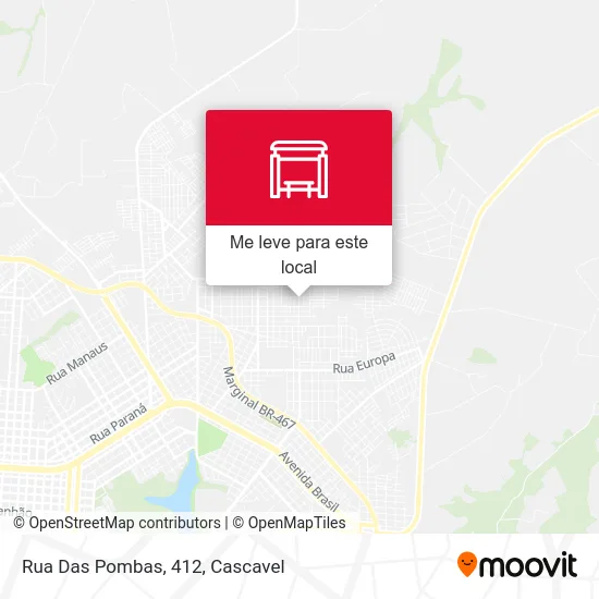 Rua Das Pombas, 412 mapa