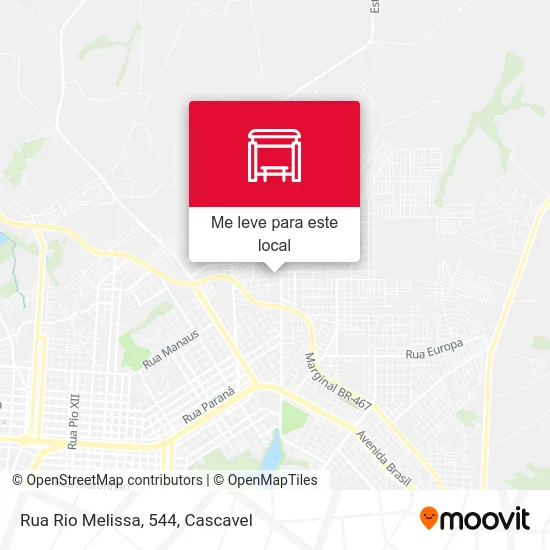 Rua Rio Melissa, 544 mapa