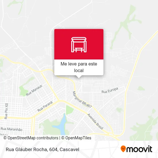 Rua Gláuber Rocha, 604 mapa