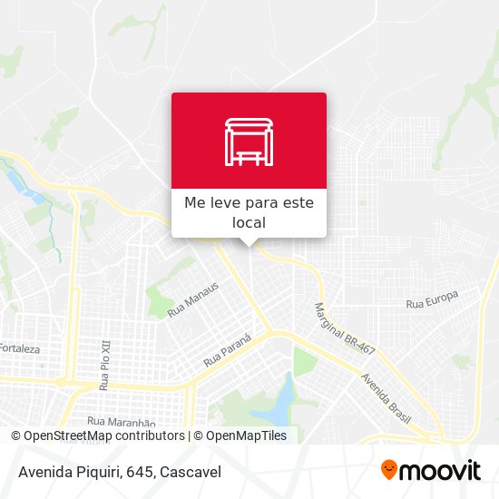 Avenida Piquiri, 645 mapa