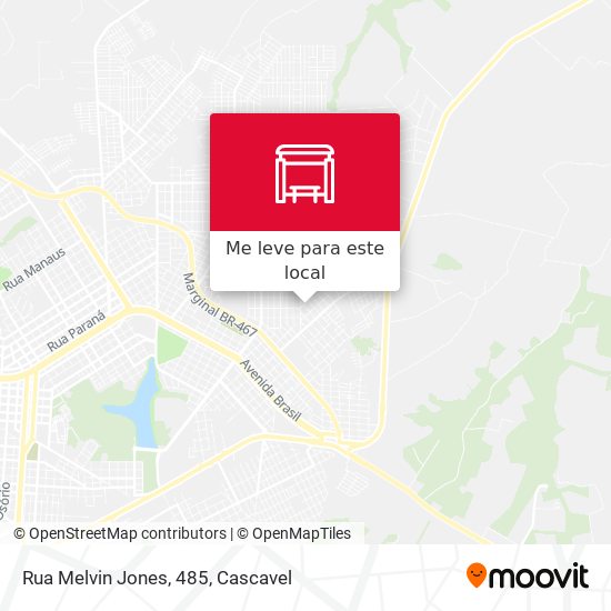 Rua Melvin Jones, 485 mapa