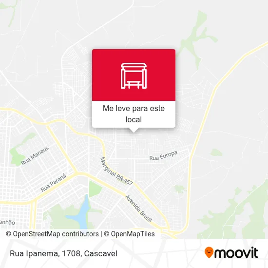 Rua Ipanema, 1708 mapa