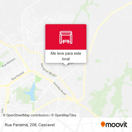 Rua Panamá, 208 mapa
