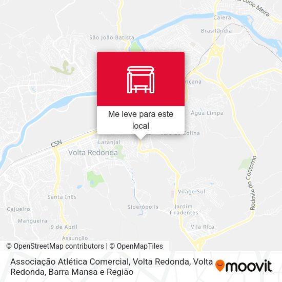 Associação Atlética Comercial, Volta Redonda mapa