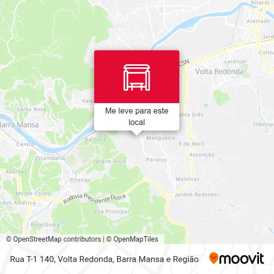 Rua T-1 140 mapa
