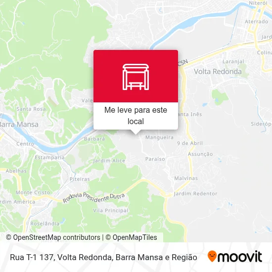 Rua T-1 137 mapa