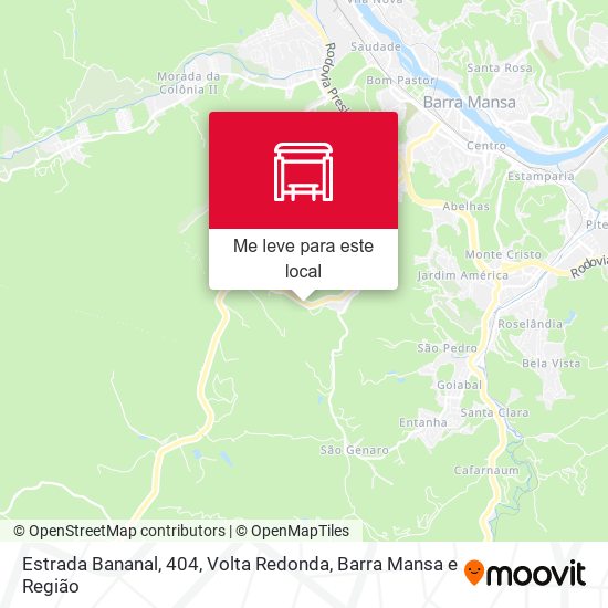 Estrada Bananal, 404 mapa