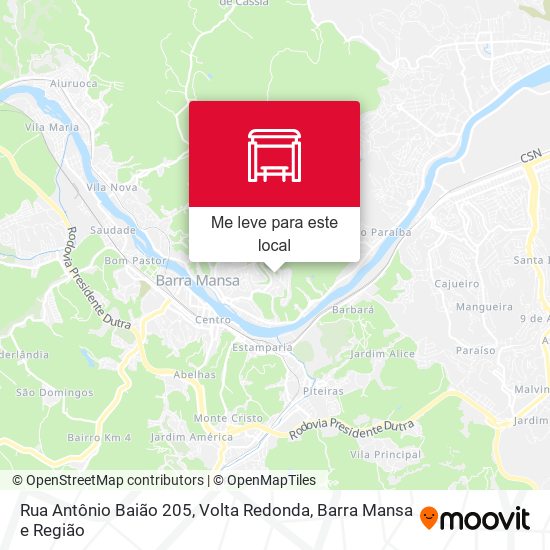Rua Antônio Baião 205 mapa