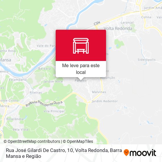 Rua José Gilardi De Castro, 10 mapa