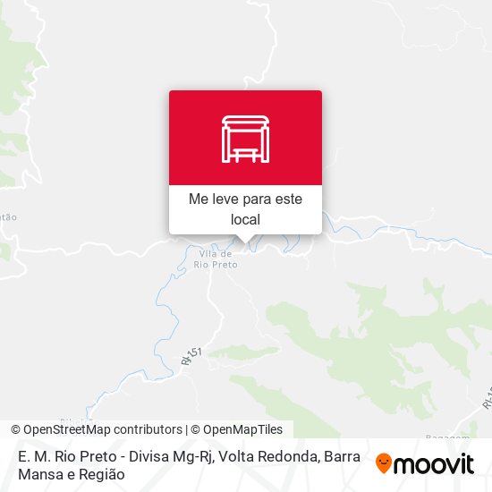E. M. Rio Preto - Divisa Mg-Rj mapa