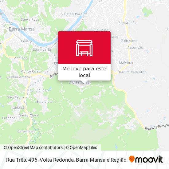 Rua Três, 496 mapa