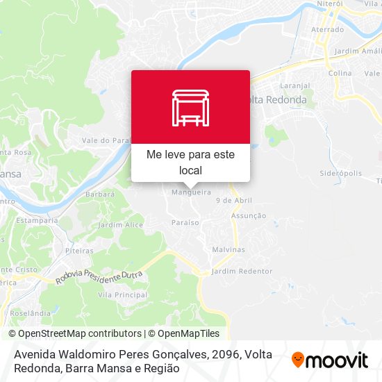 Avenida Waldomiro Peres Gonçalves, 2096 mapa