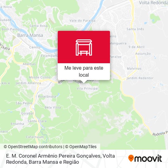 E. M. Coronel Armênio Pereira Gonçalves mapa
