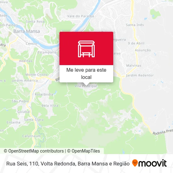 Rua Seis, 110 mapa