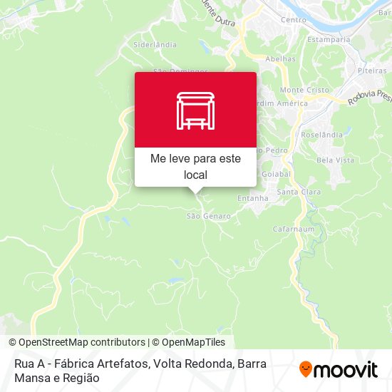 Rua A - Fábrica Artefatos mapa