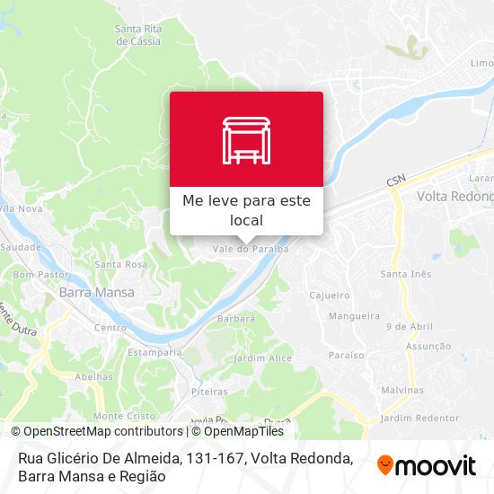 Rua Glicério De Almeida, 131-167 mapa