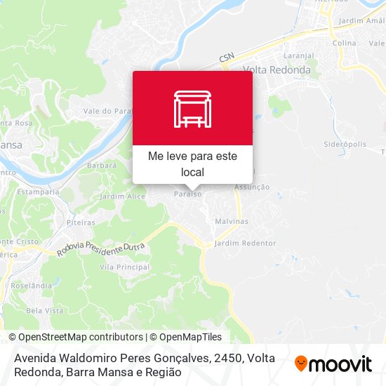 Avenida Waldomiro Peres Gonçalves, 2450 mapa