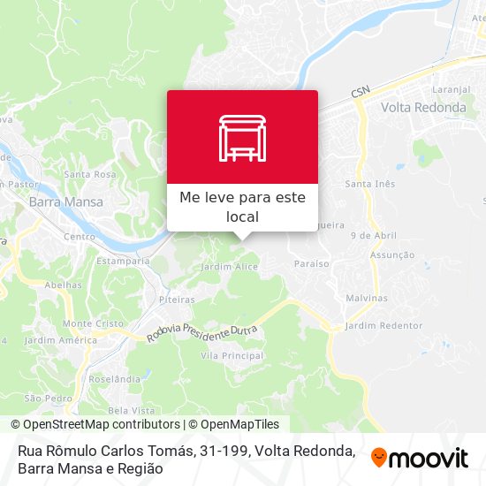 Rua Rômulo Carlos Tomás, 31-199 mapa