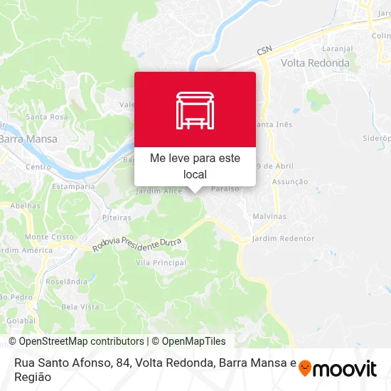 Rua Santo Afonso, 84 mapa