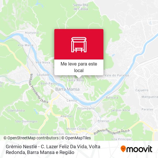 Grêmio Nestlé - C. Lazer Feliz Da Vida mapa